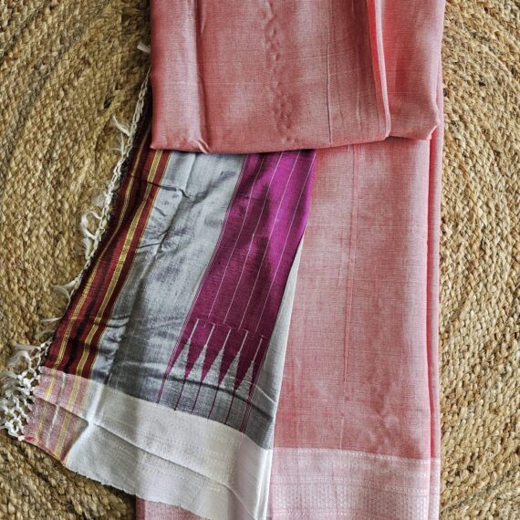 Ilkal- Onion Pink w/ Magenta Tope Teni Pallu