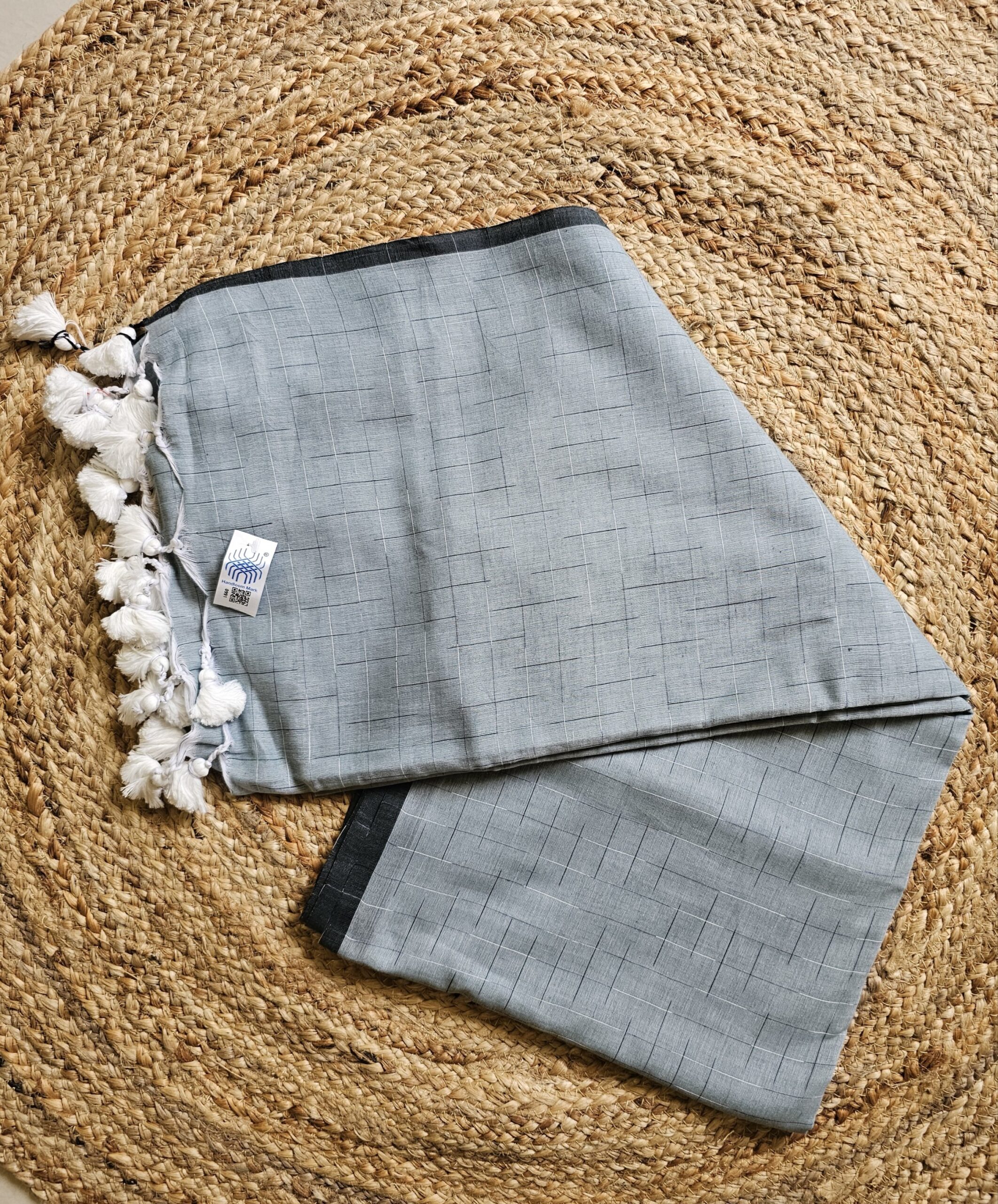 Mul Cotton Chequered - Powder Blue