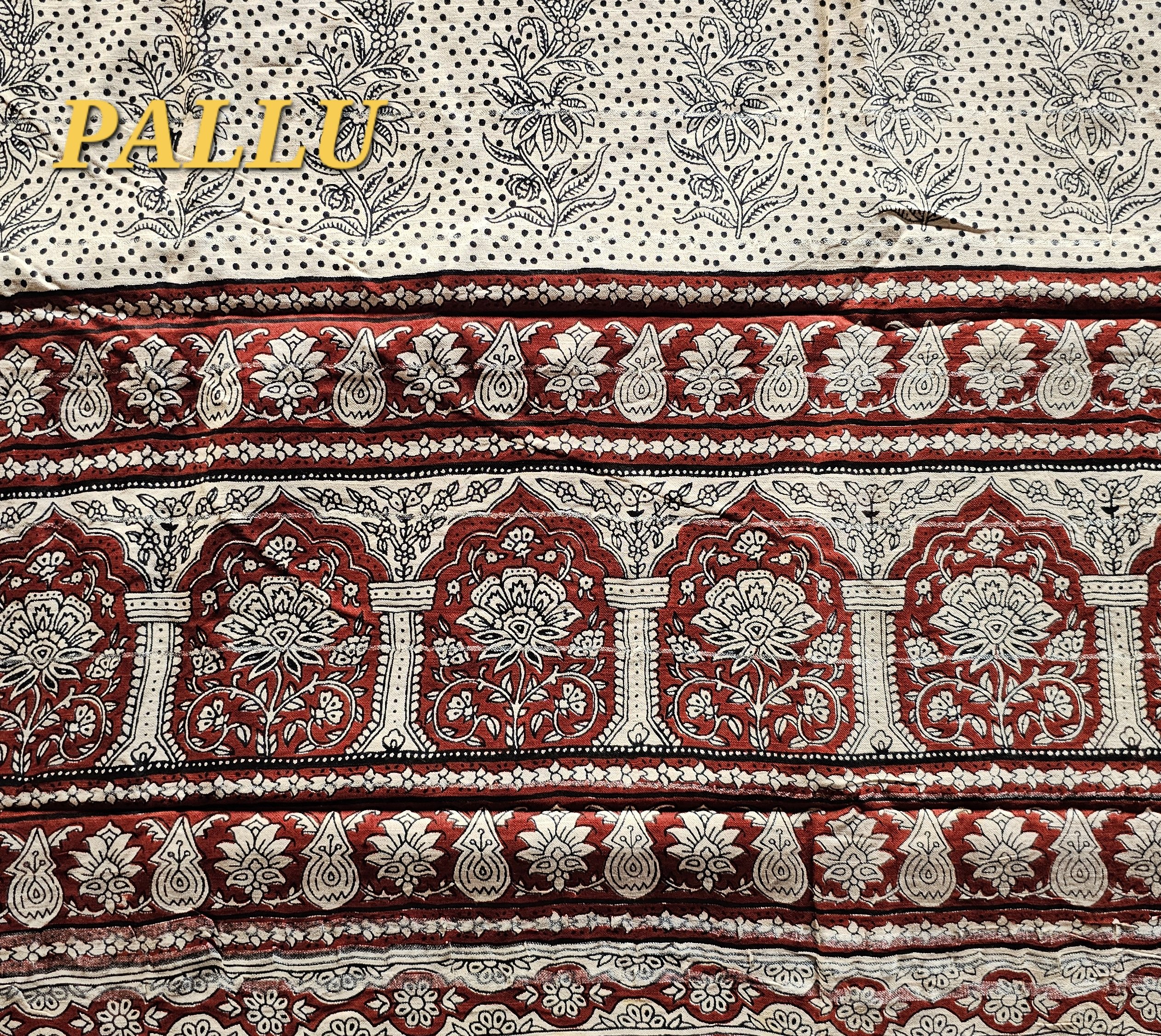 Suma | Bagru Handblock Print Saree - Image 2