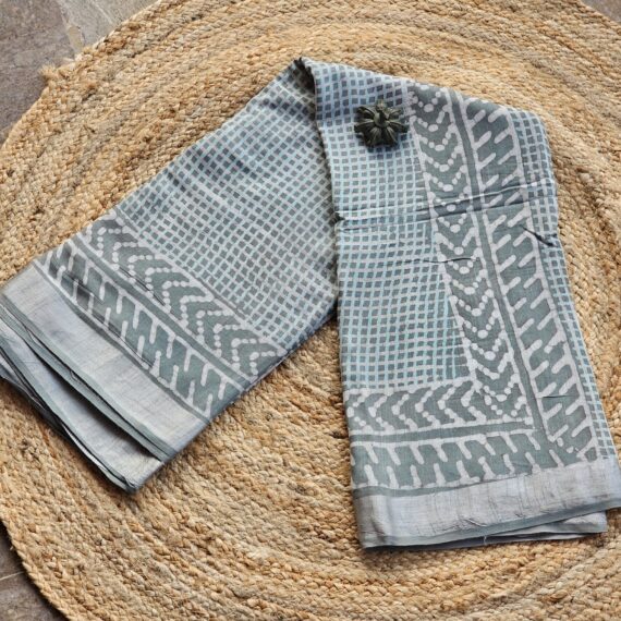 Bagru Blockprint - Sea Green