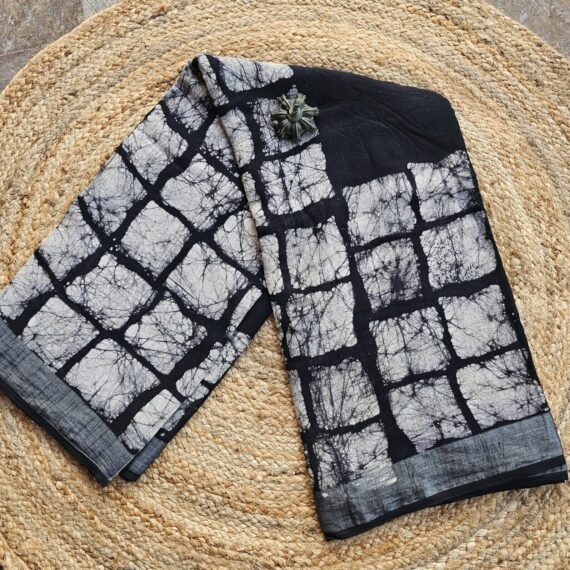 Shibori Inspired | Bagru Handblock Print Saree