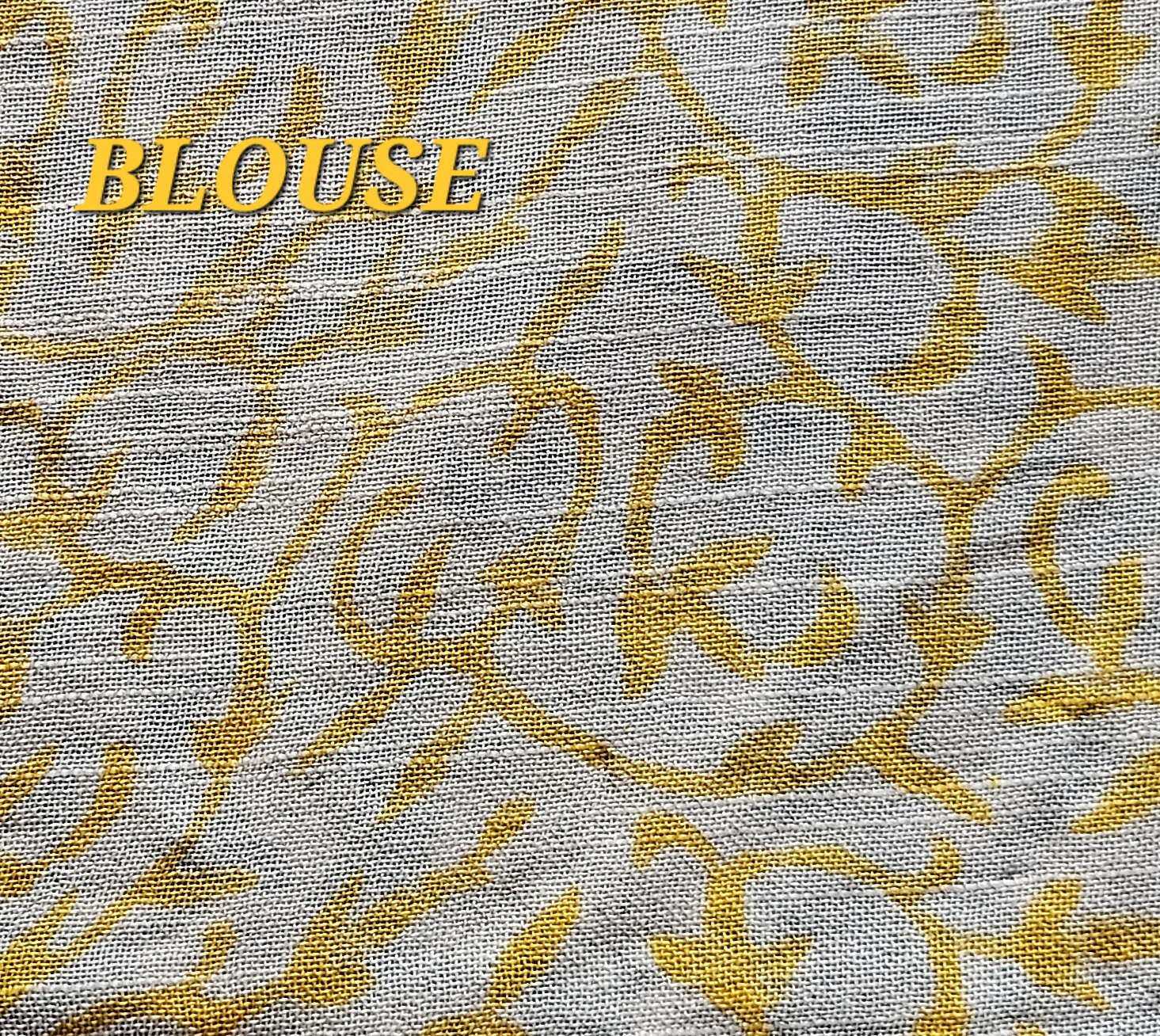 Aqua Floral | Bagru Handblock Print Saree - Image 3