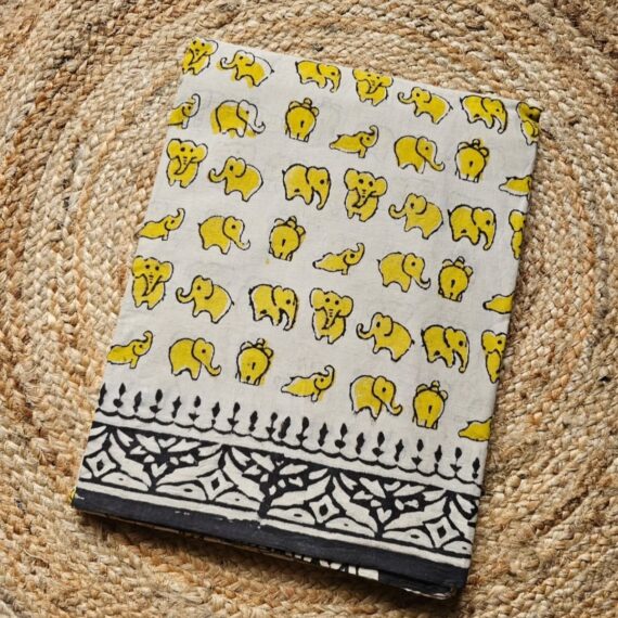 Ganpoo | Bagru Handblock Print Saree