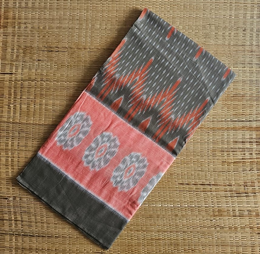 Sambalpuri Ikat | Salmon n Grey