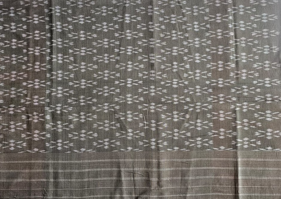 Sambalpuri Ikat | Salmon n Grey - Image 2
